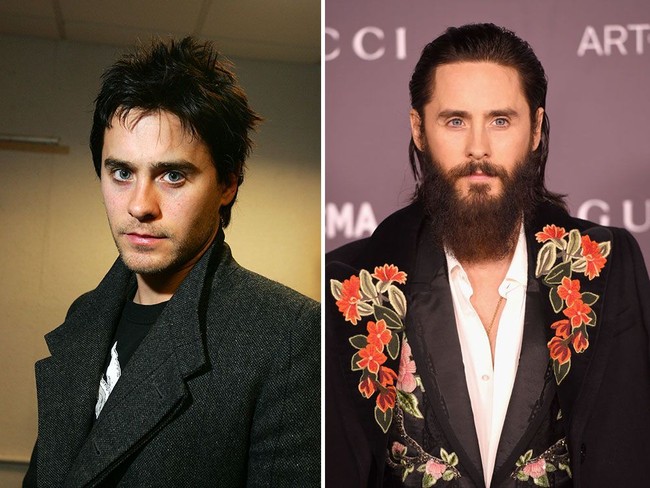 Apakah Jared Leto seorang vampir? Meskipun penampilan barunya sudah berjenggot dan berkumis, wajahnya di usia 35 tahun dan 47 tahun sama mudanya. Foto: Getty Images