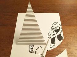 Kreatif! Dari Sobekan Kertas Hasilkan Gambar 3D