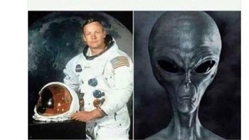 Melalui akun Twitter pribadinya, Elon Musk mengatakan bahwa Neil Armstrong adalah alien yang tak ubahnya teori konspirasi. Foto: Istimewa