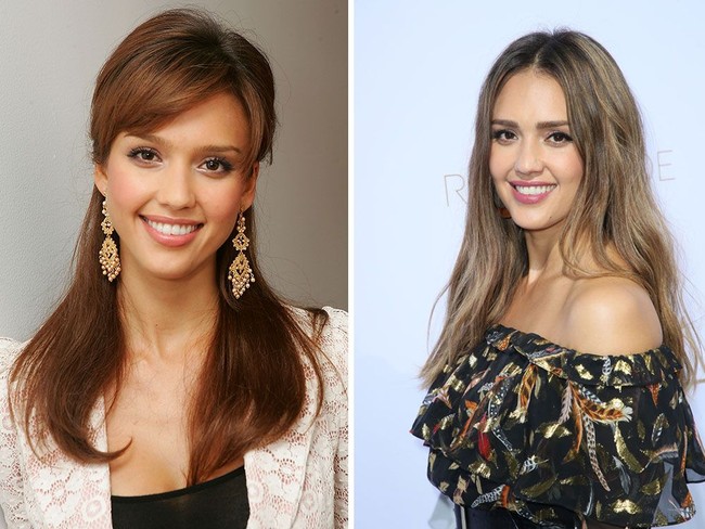 Wajah Jessica Alba di tahun 2005 dan 2018 tampak tak mengalami perubahan berarti. Memakai skincare organik mungkin jadi salah satu rahasia awet muda aktris 37 tahun ini. Foto: Getty Images