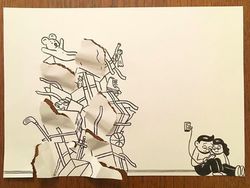 Kreatif! Dari Sobekan Kertas Hasilkan Gambar 3D