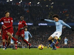 Leroy Sane yang memastikan kemenangan City atas Liverpool. Gol itu dibukukan delapan menit usai gol Firmino. (Foto: Phil Noble/Reuters)