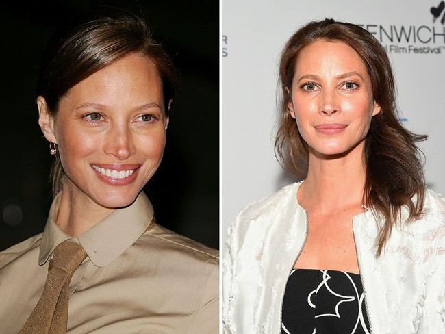 Mantan supermodel Christy Turlington tetap memiliki kulit wajah yang kencang dan bercahaya. Tak terlihat wajahnya menua dari 2006 hingga 2018. Foto: Getty Images