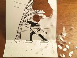 Kreatif! Dari Sobekan Kertas Hasilkan Gambar 3D