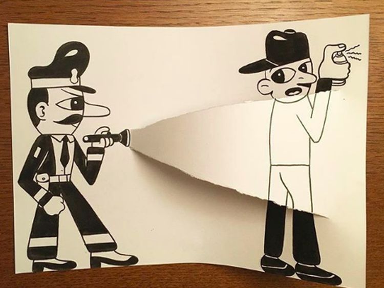 Kreatif! Dari Sobekan Kertas Hasilkan Gambar 3D