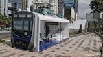 Eh, Ada Kereta MRT Jakarta Parkir di Trotoar Sudirman