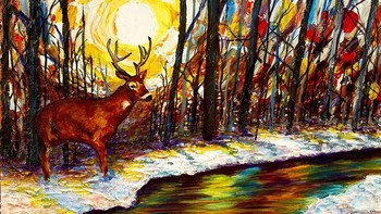 Dia juga memiliki solusi menarik untuk soal warna Semua botol dan tabung cat di studio, saya menggunakan Brailled, dan ketika pencampuran warna, saya menggunakan resep. tambahnya. (Foto: John Bramblit)