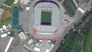 Ini adalah salah satu stadion tempat diselenggarakannya Piala Dunia Rusia 2018. Foto: Digital Globe