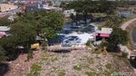 Penampakan Sungai Sampah di Tarumajaya Bekasi dari Langit