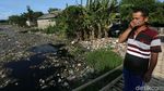 Penampakan Sungai Sampah di Tarumajaya Bekasi dari Langit