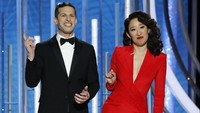 Dan Sandra Oh yang didapuk menjadi host sekaligus nominator di ajang tersebut. Paul Drinkwater/NBCUniversal via Getty Images