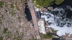 Penampakan Sungai Sampah di Tarumajaya Bekasi dari Langit