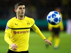 Pada urutan teratas ada Christian Pulisic. Meski baru akan berganbung pada musim panas 2019, Chelsea sudah menebus sang gelandang dengan harga 65,9 juta euro. (Martin Rose/Getty Images)