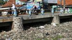 Penampakan Sungai Sampah di Tarumajaya Bekasi dari Langit