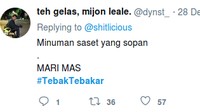 Jangan kalah sopan sama minuman sachet. Ada yang sopan lho namanya Mari Mas. Foto: Twitter
