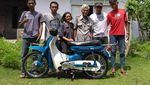 Restorasi Motor Bebek Jadul Yamaha V75 Jadi Baru Lagi