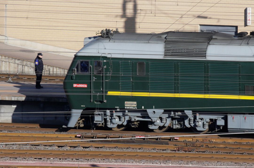 A train believed to be carrying North Korean leader Kim Jong Un arrives to Beijing Railway Station in Beijing, China January 8, 2019. REUTERS/Jason Lee