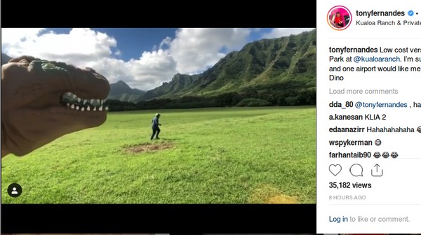 Foto: Tempat Bos AirAsia Dikejar Dinosaurus