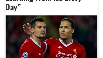 Wah gawat kalau Van Dijk belajar dari Lovren setiap hari, bisa-bisa dia malah jadi jelek performanya. Foto: istimewa