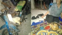 Bu Bandi ambruk memeluk motor itu dalam suasana yang emosional. Tiada yang lebih membuat bahagia selain melihat betapa kontribusi teman-teman semua bisa menghadirkan keceriaan pada diri perempuan 73 tahun itu, ujar Djoko Supriyanto mewakili Program Peduli Kasih Yamaha Lawas. Foto: Facebook Djoko Supriyanto