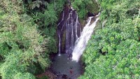 Untuk menikmati keindahan air terjun ini, pengunjung tidak dipungut biaya, alias masih gratis (Abdy Febriady/detikTravel)
