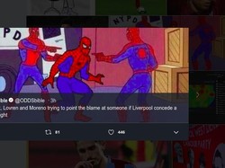 Ini meme wajib sepertinya. Dejan Lovren, Alberto Moreno, dan Simon Mognolet dituding menjadi yang paling bertanggung jawab atas kekalahan Si Merah. (Foto: dok.Ist)