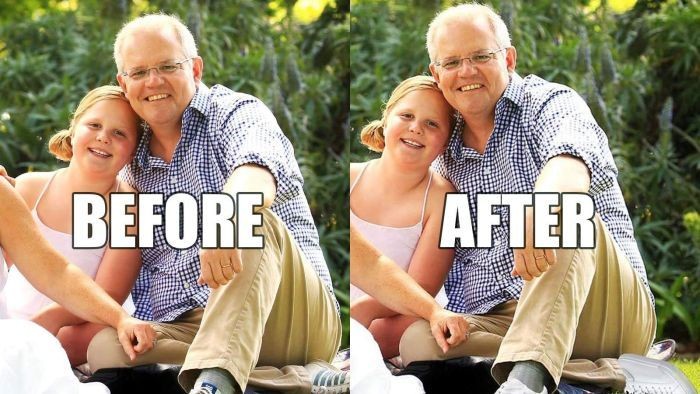 Gambar Sepatu PM Australia Scott Morrison Diganti dan Jadi Viral