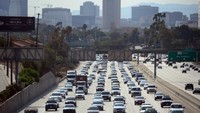 Los Angeles menjadi kota termacet pertama di dunia. Begini potret kemacetan di sana. Foto: CNN