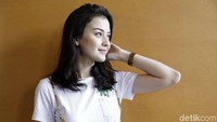 Kimberly Ryder saat ditemui di acara film Koki Cilik di kawasan Kebon Sirih, Jakarta Pusat pada Selasa (8/1). Foto: Palevi S/detikFoto