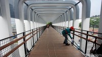 Progres pembangunan JPO ini sudah hampir menyentuh angka 90 persen.