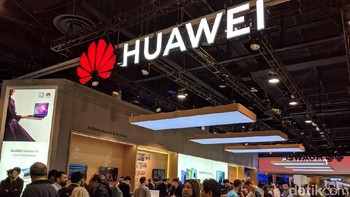 Booth Huawei. (Foto: Adi Fida Rahman/detikINET)