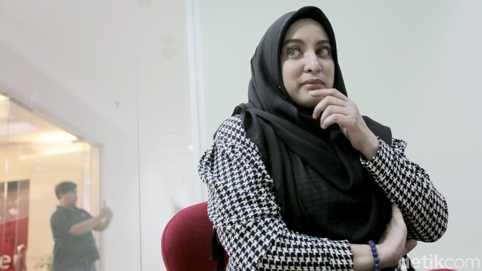 Jane Shalimar saat berkunjung ke kantor detikcom.