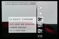 Pilihan film simulation.