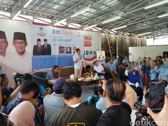 Bicara di Diskusi 2019, Adios Jokowi?, Fahri Sapa Sandiaga Pak Wapres