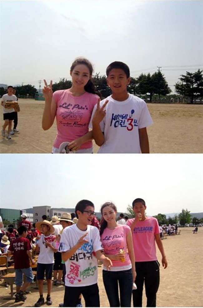 Jika aku punya guru secantik ini, pasti absensiku 100% masuk terus di sekolah, tulis netizen pria. Netizen lain mengatakan para murid pria akan berebut duduk di depan demi melihat lebih dekat guru cantik ini. Foto: Dok. Koreaboo