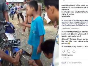 Terlibat Kecelakaan, Bocah ini Panik Takut Dimarahi Orang Tua