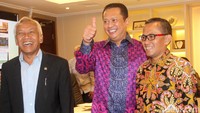 Dalam pertemuan itu Bambang Soesatyo didampingi oleh Wakil Ketua DPR Agus Hermanto.