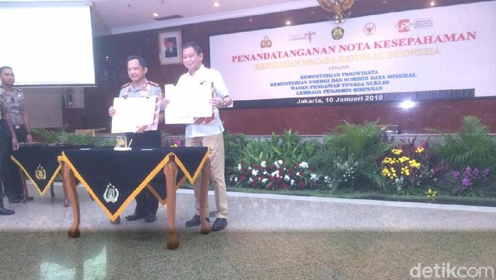 Kapolri, Menpar dan Menteri ESDM Teken MoU Pengamanan Pariwisata