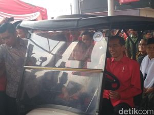 Momen Jokowi Sopiri Megawati dan Wapres-Cawapres di HUT ke-46 PDIP