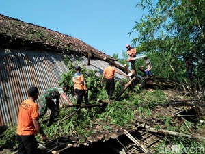 Hujan Disertai Angin Kencang Terjang Magetan, Empat Rumah Roboh