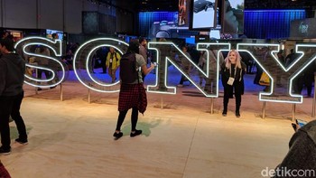 Booth Sony berlokasi di Las Vegas Convention Center. (Foto: Adi Fida Rahman/detikINET)