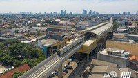 Ini adalah penampakan terkini dari udara Stasiun Haji Nawi MRT Jakarta. Foto: Dok. MRT Jakarta