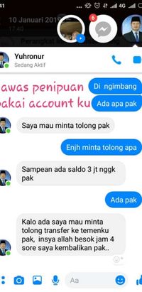 Akun Facebook Pejabat Lamongan Dikloning Untuk Penipuan