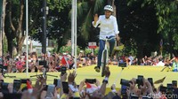 Jokowi tiba di plaza tenggara GBK Senayan, Jakarta, Sabtu (12/1/2019) pukul 16.00 WIB.