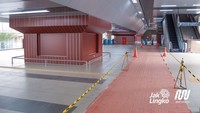Ini adalah penampakan terkini stasiun Sisingamangaraja yang juga merupakan stasiun jalur layang MRT Jakarta terakhir. Foto: Dok. MRT Jakarta