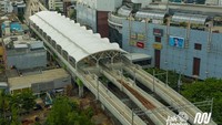 Ini adalah penampakan terkini stasiun Blok M MRT Jakarta diambil dari udara. Foto: Dok. MRT Jakarta