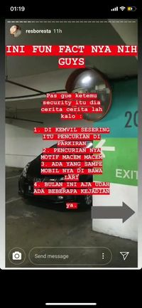 Curhat pengendara yang kehilangan barang ketika parkir di mal