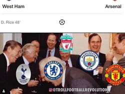 Meme-meme Soal Arsenal Ditumbangkan West Ham