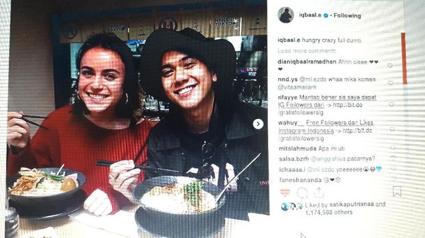 Makan Bareng Cewek Bule, Inikah Kekasih Iqbaal?