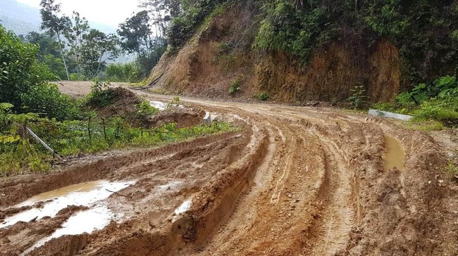 Jalan Trans Papua Amburadul Gara-gara Cuaca Buruk